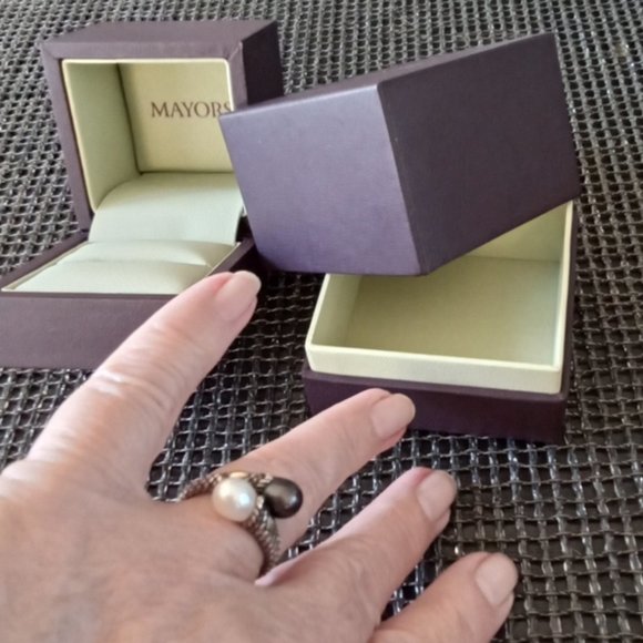 Andrea Candela Sterling Silver Pearl Wrap Ring 7 - Picture 2 of 8